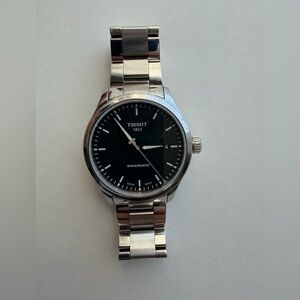 Tissot Stainless Steel Watch with Black Dial